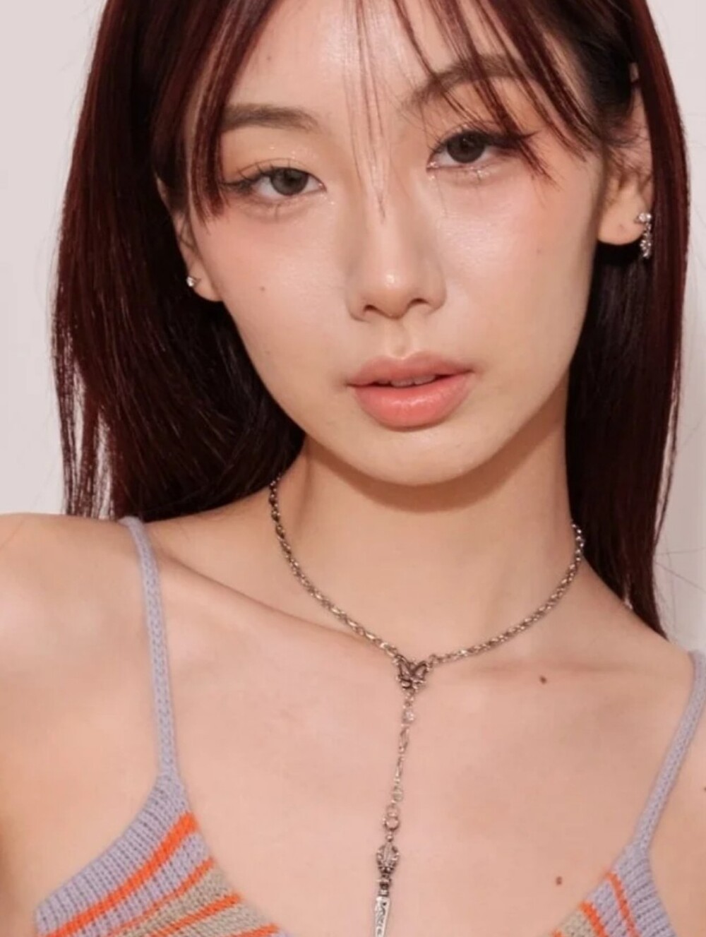 OHTNYC Silver-Coated Stainless Steel Choker Necklace, Length : 14.5” - 16.5 New